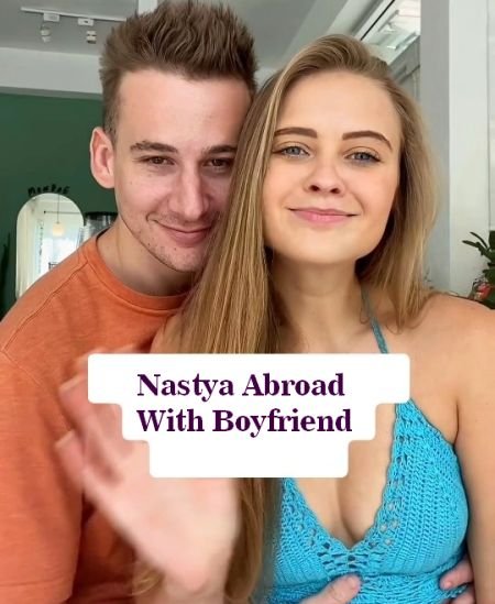 Nastya Abroad Image With Boyfriend